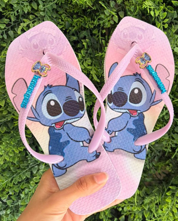 havaianas decorada Ponk Stitch