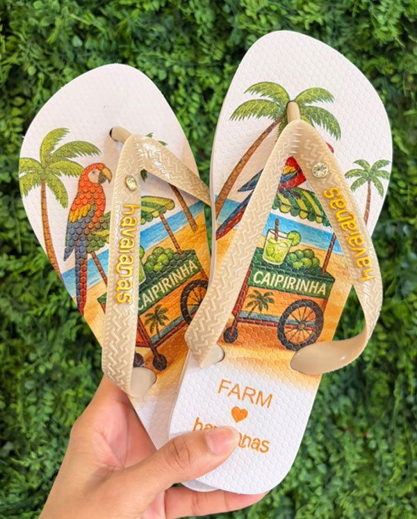 havaianas decorada caipirinha